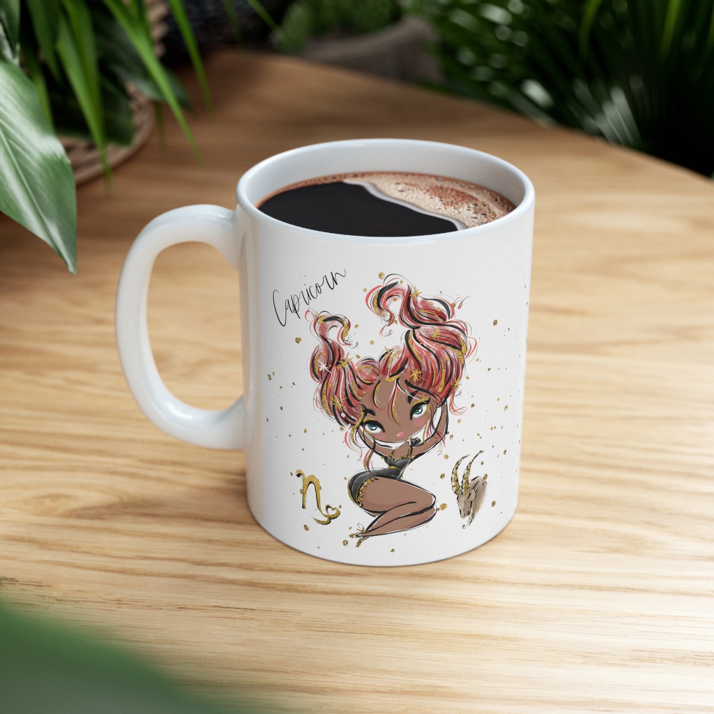 Personalised/Non Personalised Zodiac Sign, Capricorn, Ceramic Mug 11oz