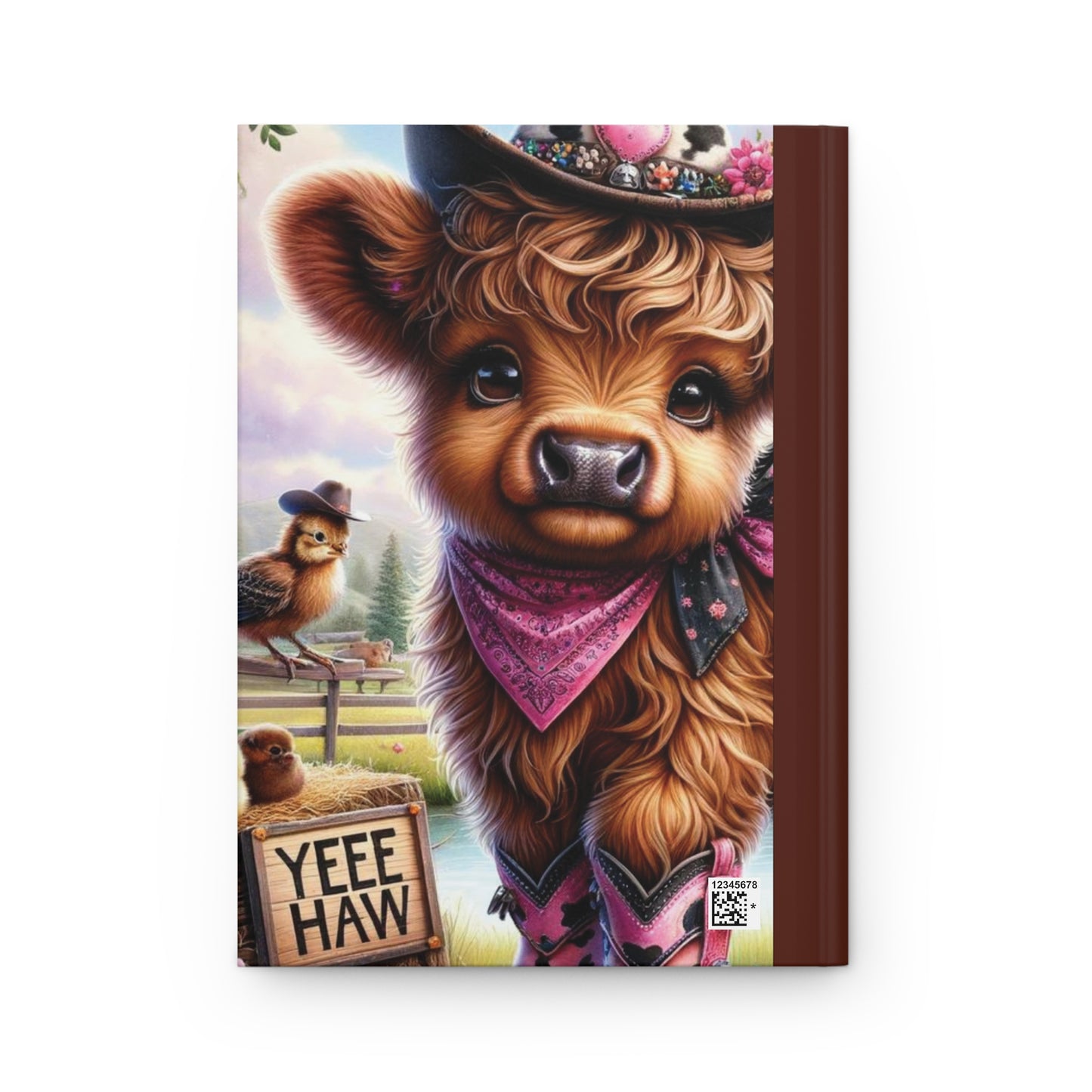 Personalised Hardcover Journal Matte, Highland Cow, awd-1417