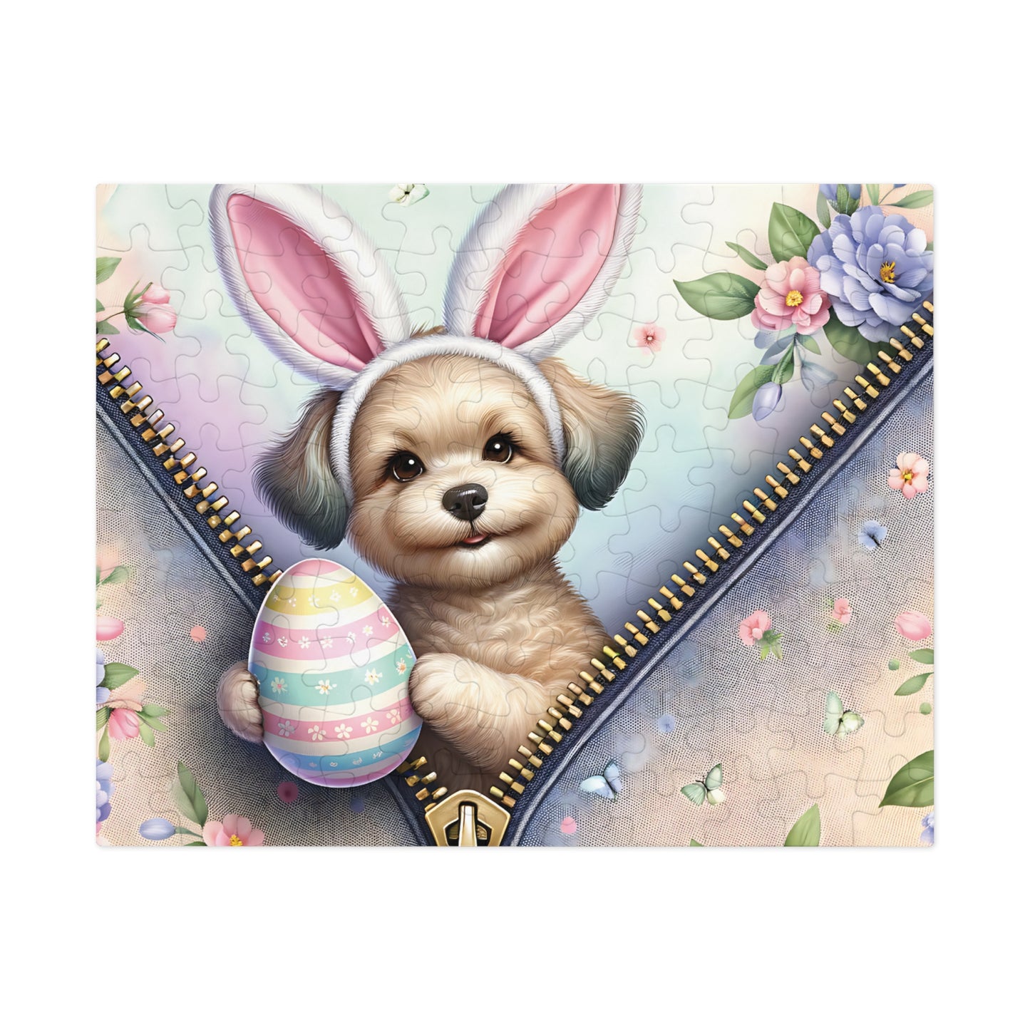 Jigsaw Puzzle, Easter, Dog with Bunny Ears, Personalised/Non-Personalised (30, 110, 252, 500,1000-Piece) Awd-1310