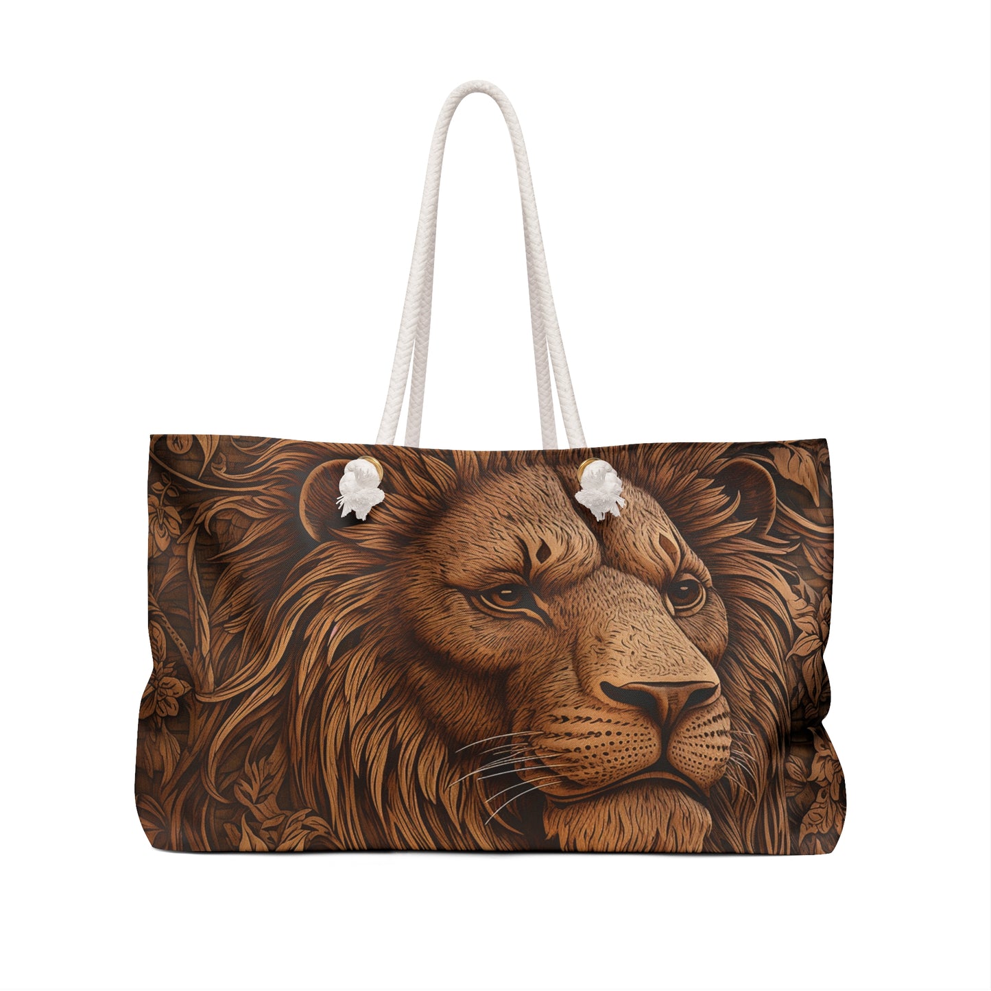 Personalised/Non-Personalised Weekender Bag, Wild Animals, Tiger, Large Weekender Bag, Beach Bag, Book Bag