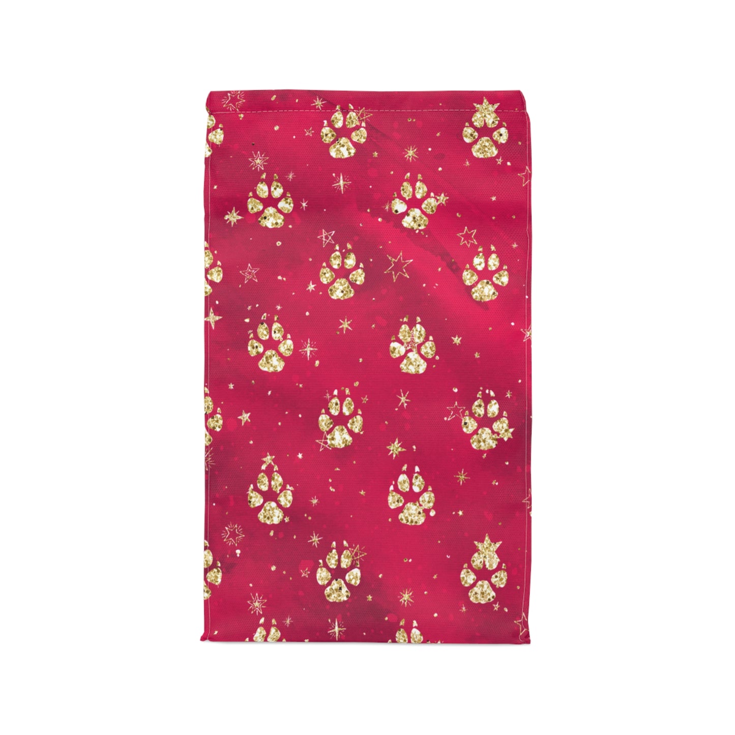 Insulated Lunch Bag, Doggie Paws Red Christmas Bag