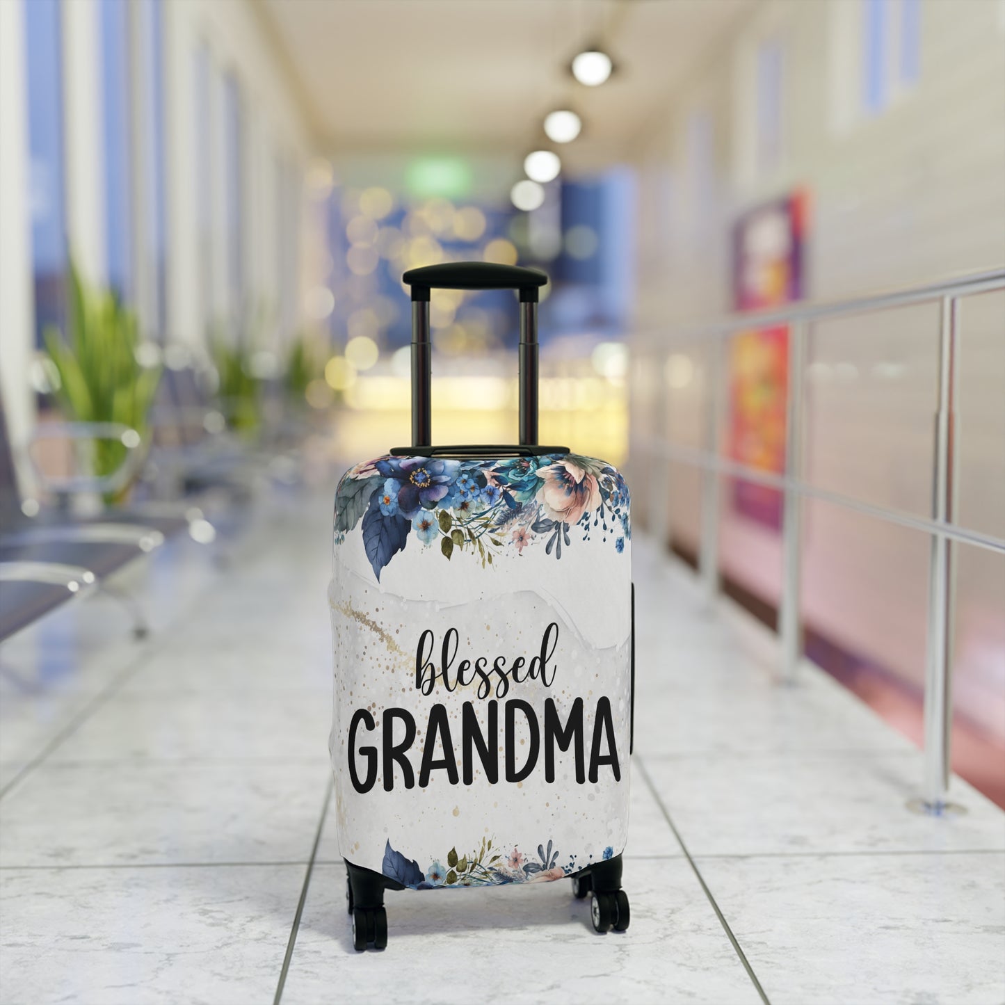 Luggage Cover, Floral, Blessed Grandma, awd-729