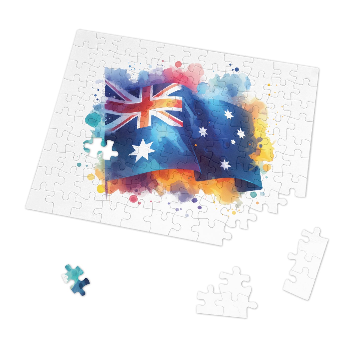 Jigsaw Puzzle in Tin, Australian Flag, Personalised/Non-Personalised, awd-1336 (30, 110, 252, 500,1000-Piece)