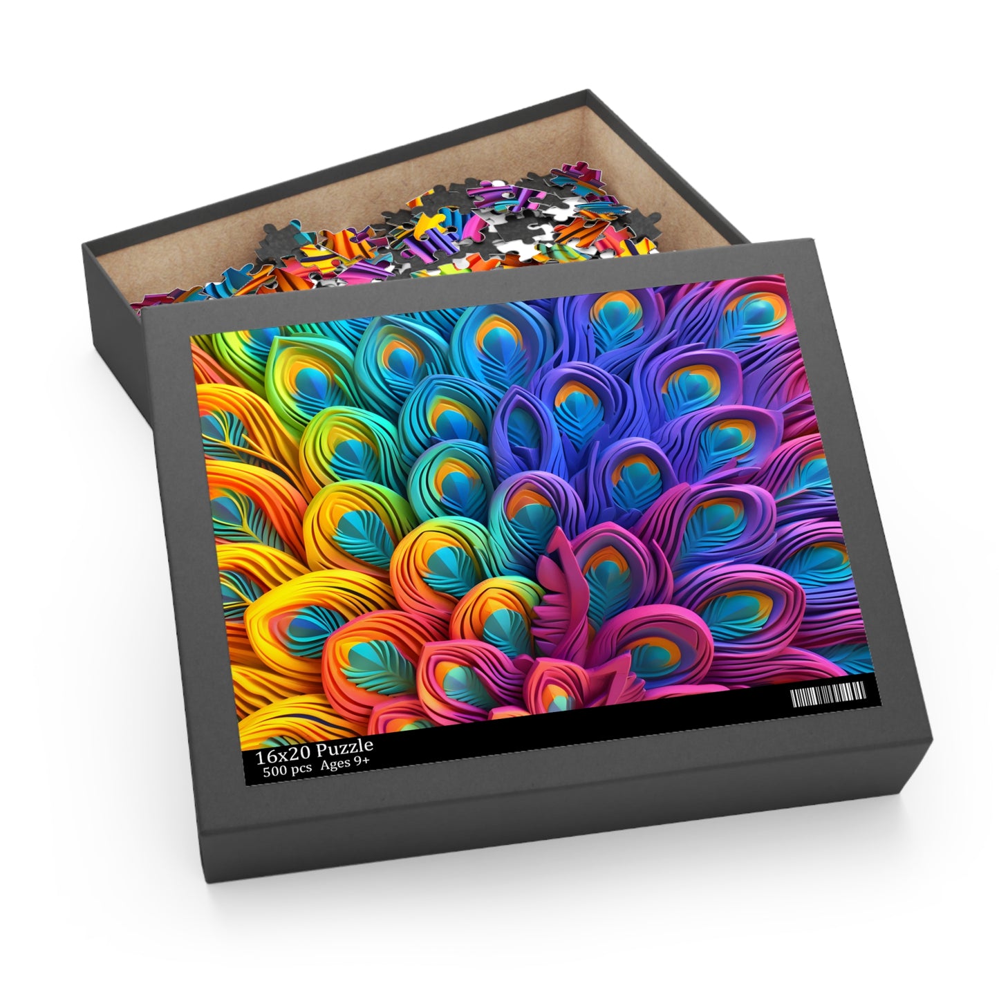 Puzzle, Peacock Feathers (120, 252, 500-Piece) awd-574