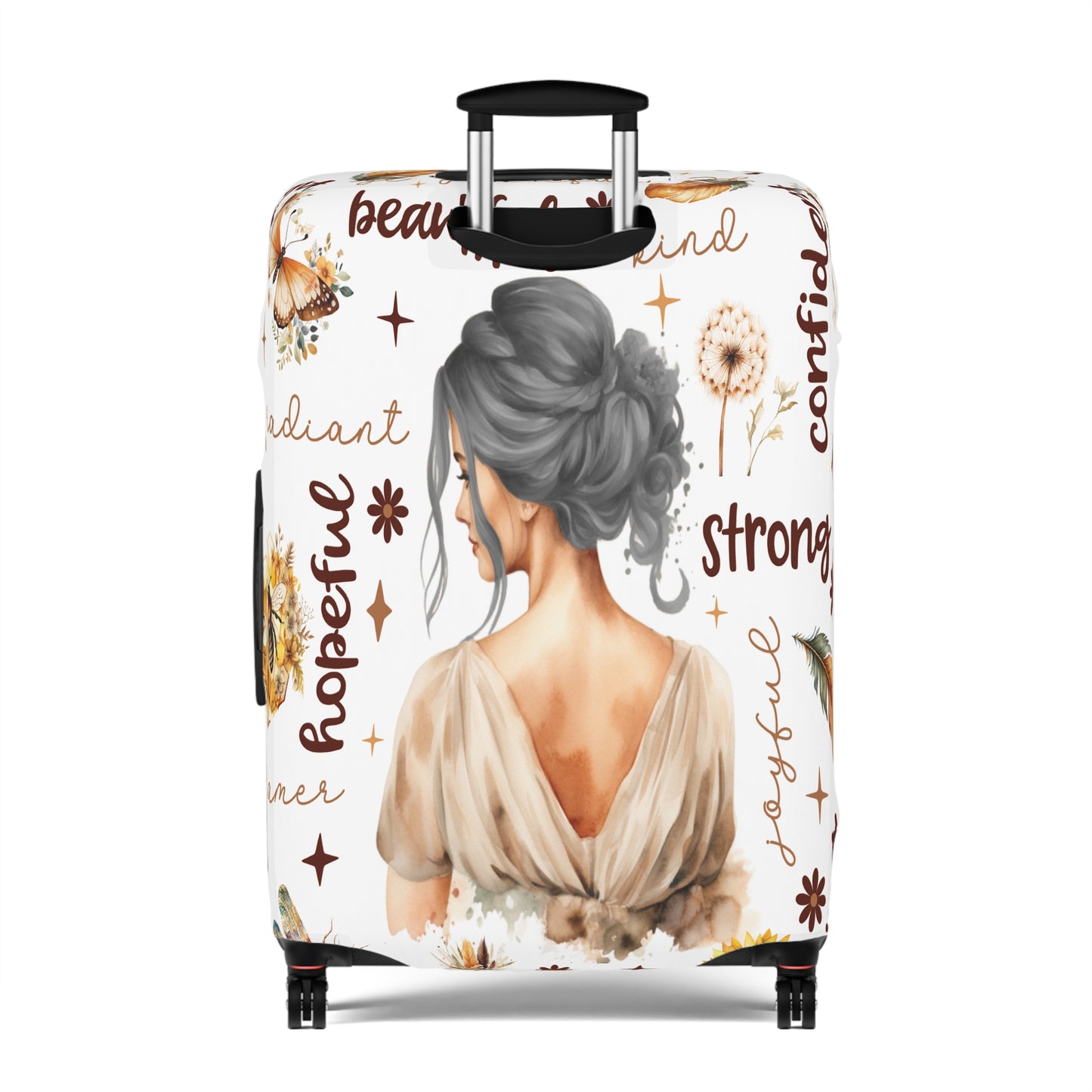 Luggage Cover, Affirmations, Grey Hair, awd-505