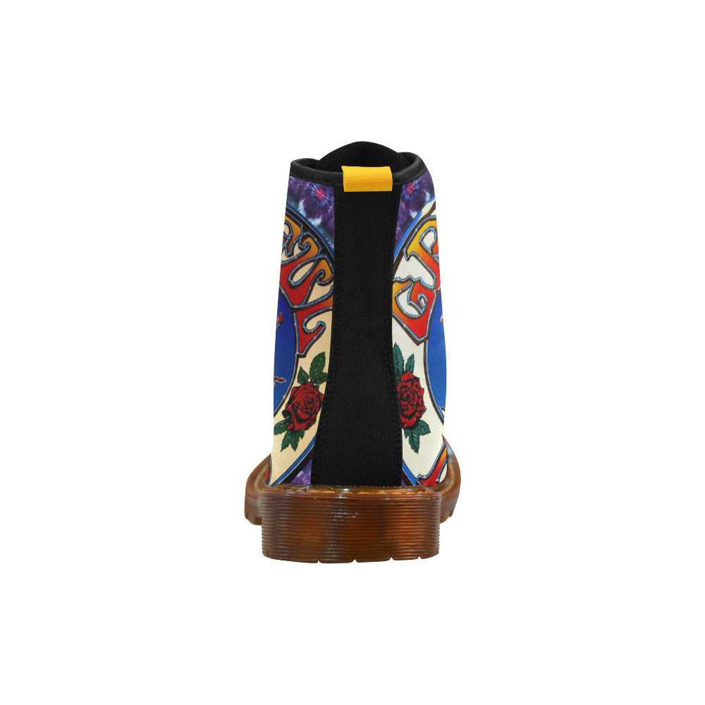 flower skull Martin Boots For Women Model 1203H