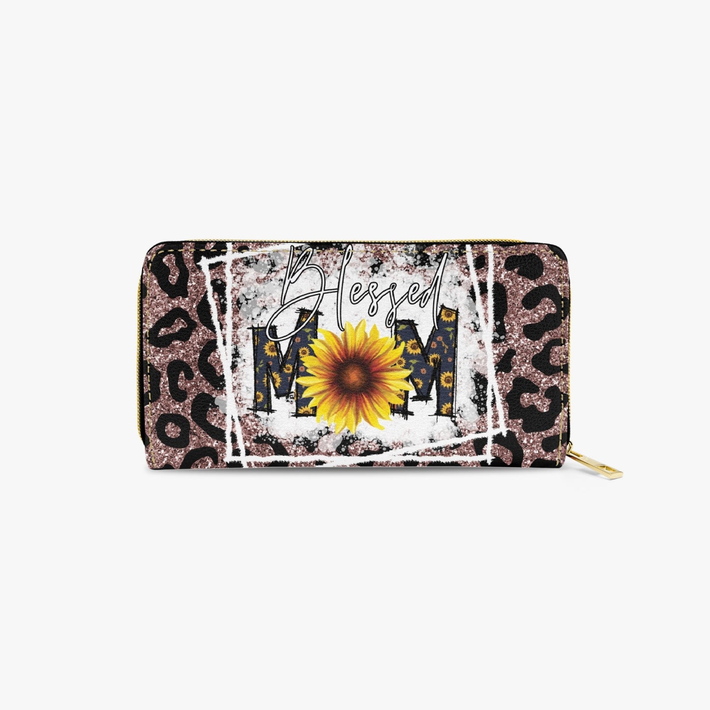 Long Type Zipper Purse - Leopard Print, Sunflower, Blessed Mum/Mom