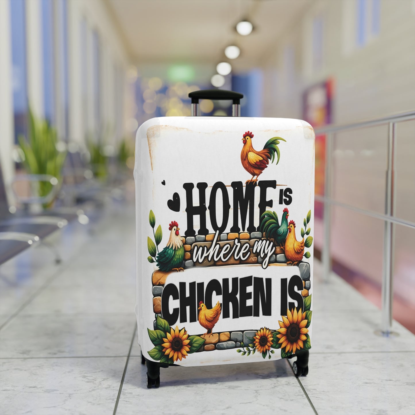 Luggage Cover, Chicken, Home is where my Chicken is, awd-1261