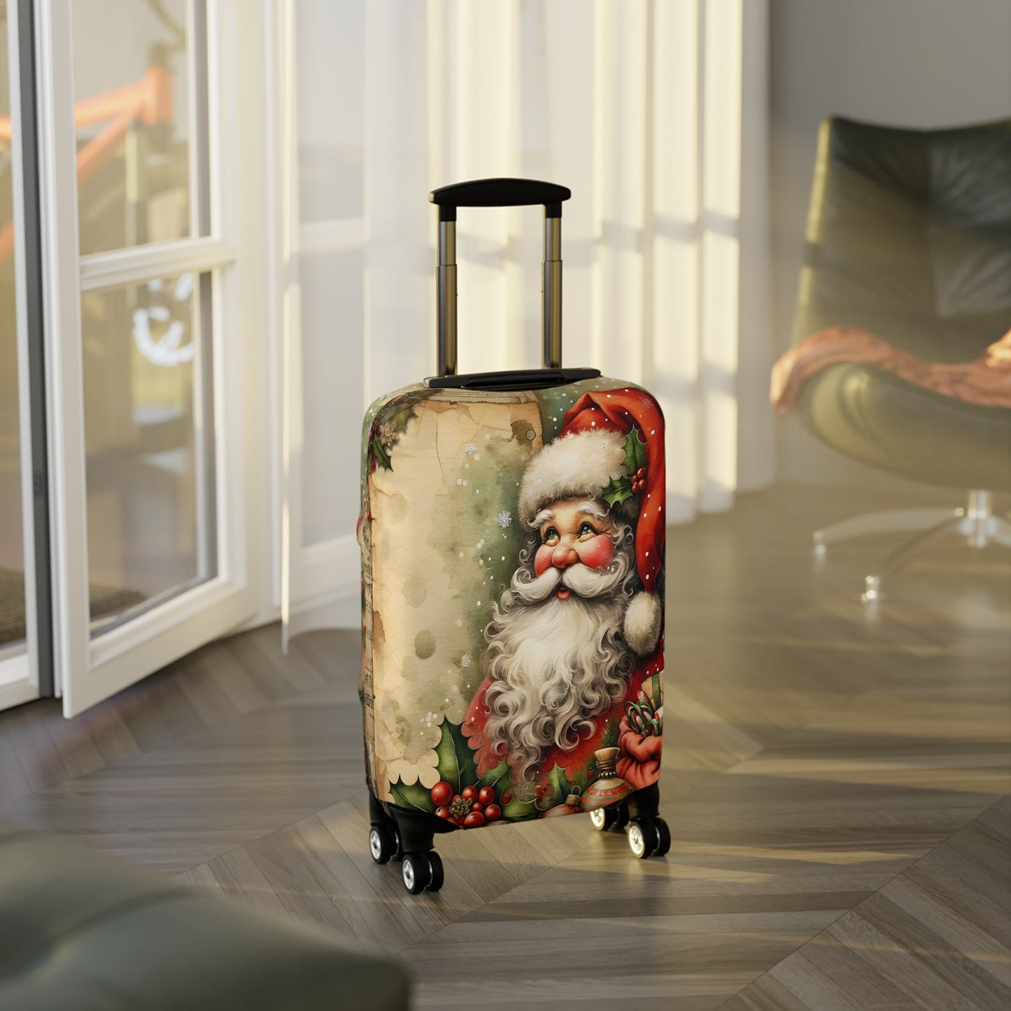 Luggage Cover, Christmas, Vintage Santa, awd-1478