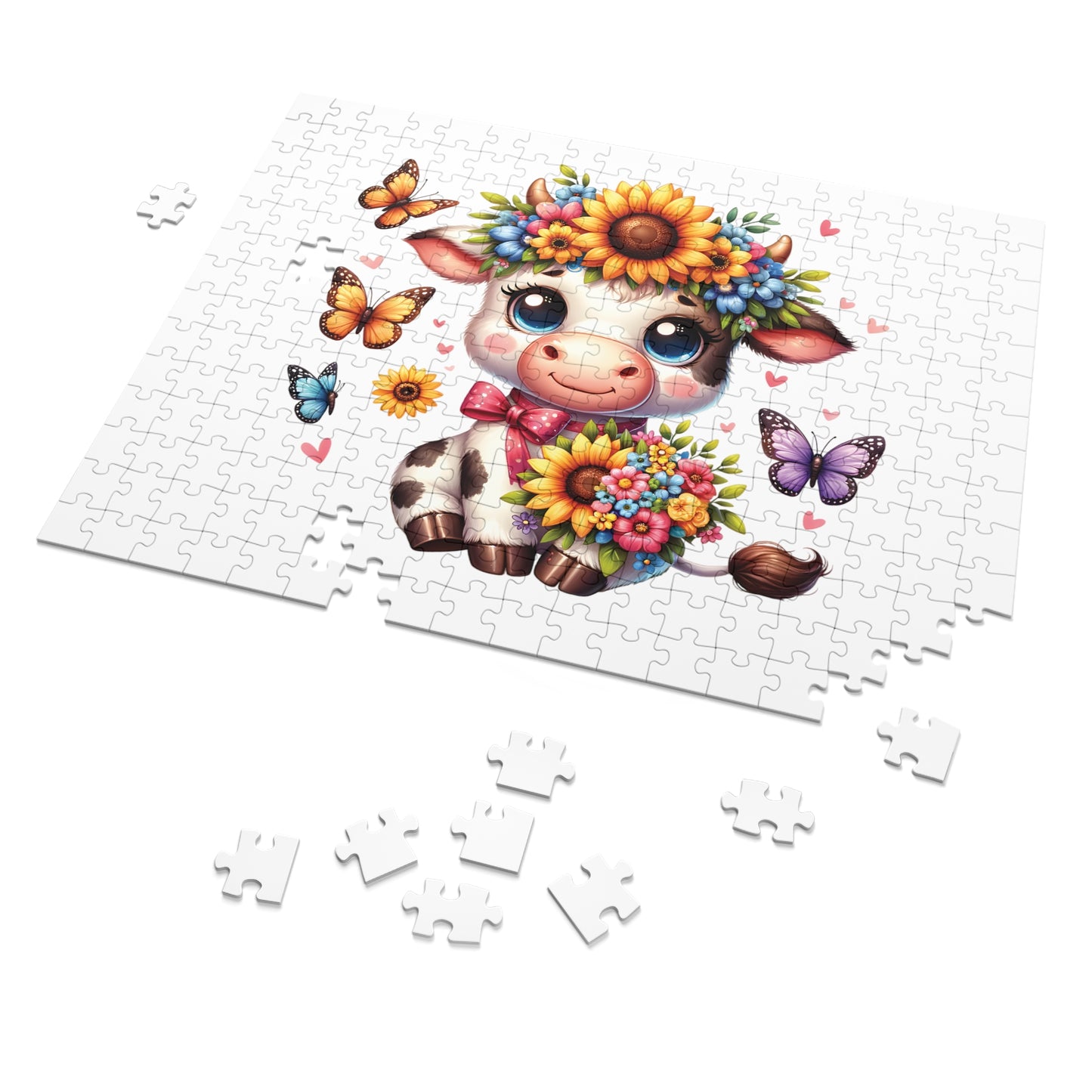 Jigsaw Puzzle, Highland Cow, Personalised/Non-Personalised (30, 110, 252, 500,1000-Piece)