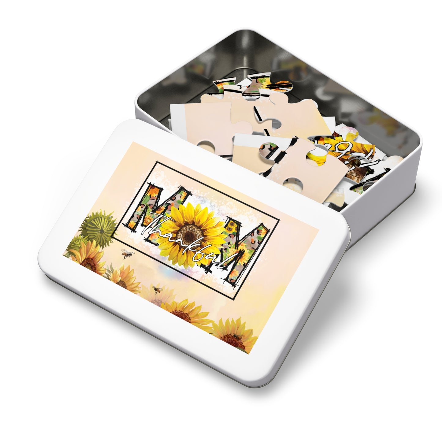 Jigsaw Puzzle, Sunflower, Mom, Personalised/Non-Personalised (30, 110, 252, 500,1000-Piece)