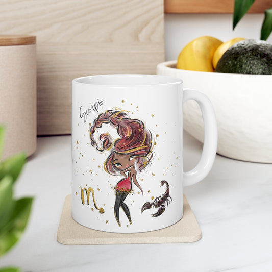 Zodiac Sign, Scorpio, Ceramic Mug 11oz