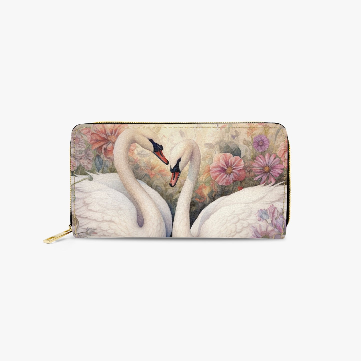 Long Type Zipper Purse - Swan