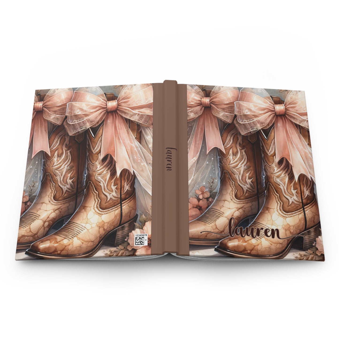 Personalised Hardcover Journal Matte, Country and Western,  Country Boots, awd-1771