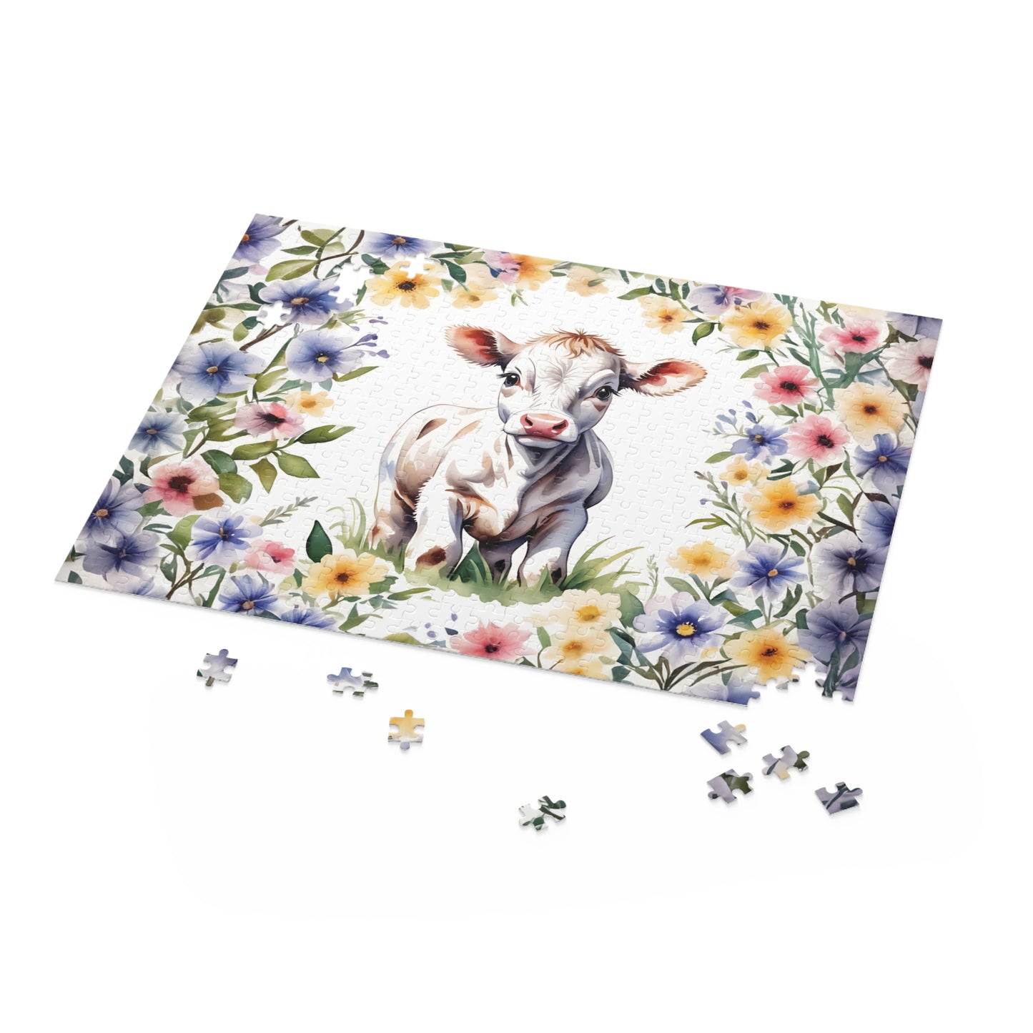 Personalised/Non-Personalised Puzzle, Cow (120, 252, 500-Piece)