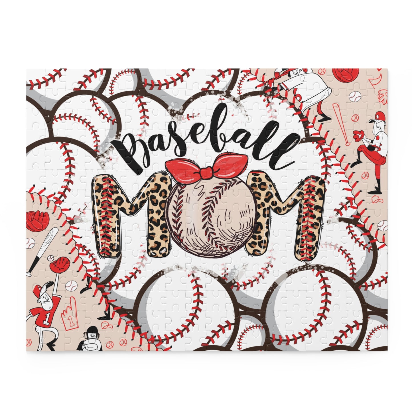 Personalised/Non-Personalised Puzzle, Baseball Mom (120, 252, 500-Piece)