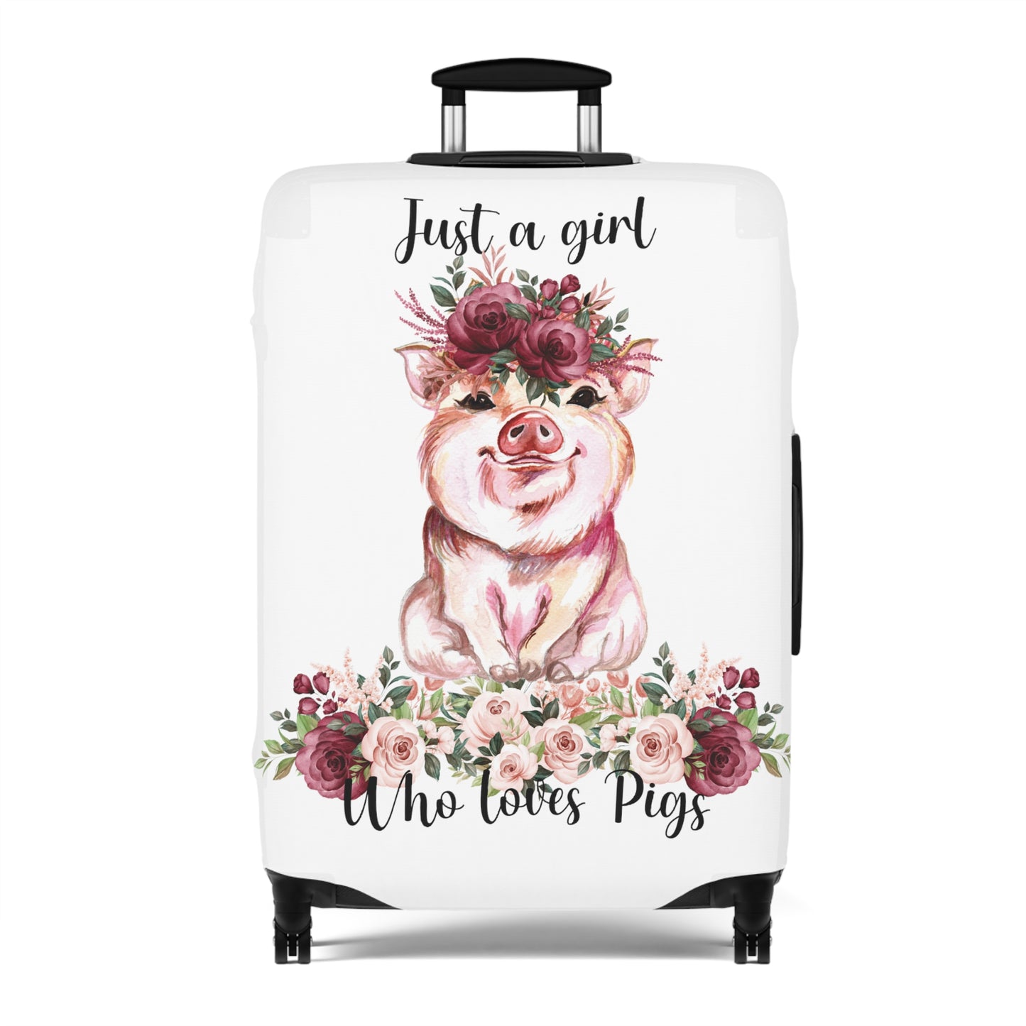 Luggage Cover, Just a girl who loves Pigs, awd-1360