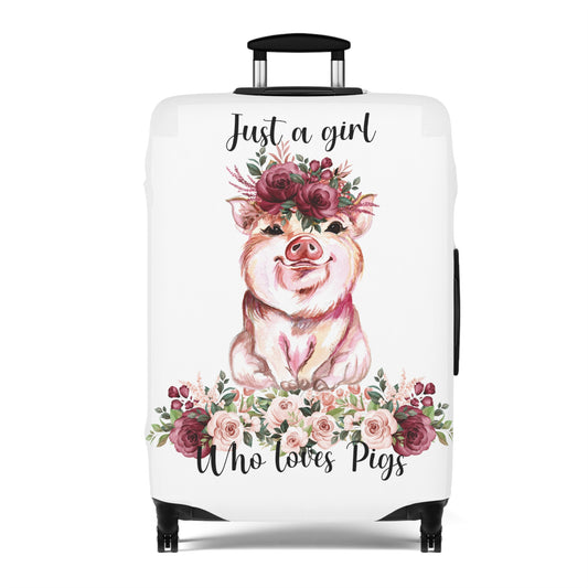 Luggage Cover, Just a girl who loves Pigs, awd-1360