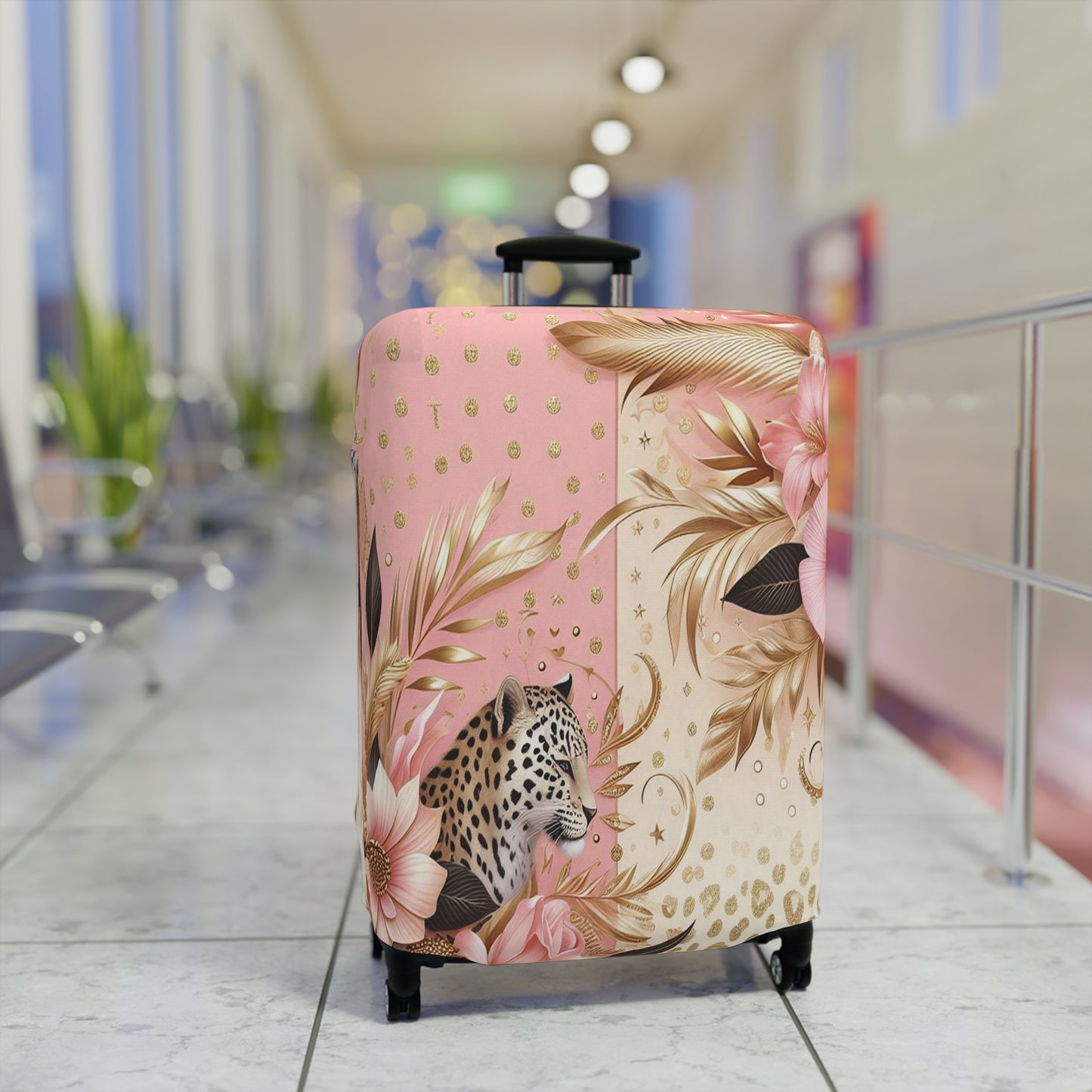 Luggage Cover, Floral Leopard, awd-3079