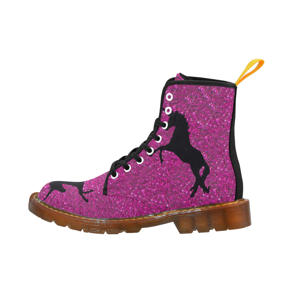 unicorn on pink glitter honey Martin Boots For Men Model 1203H