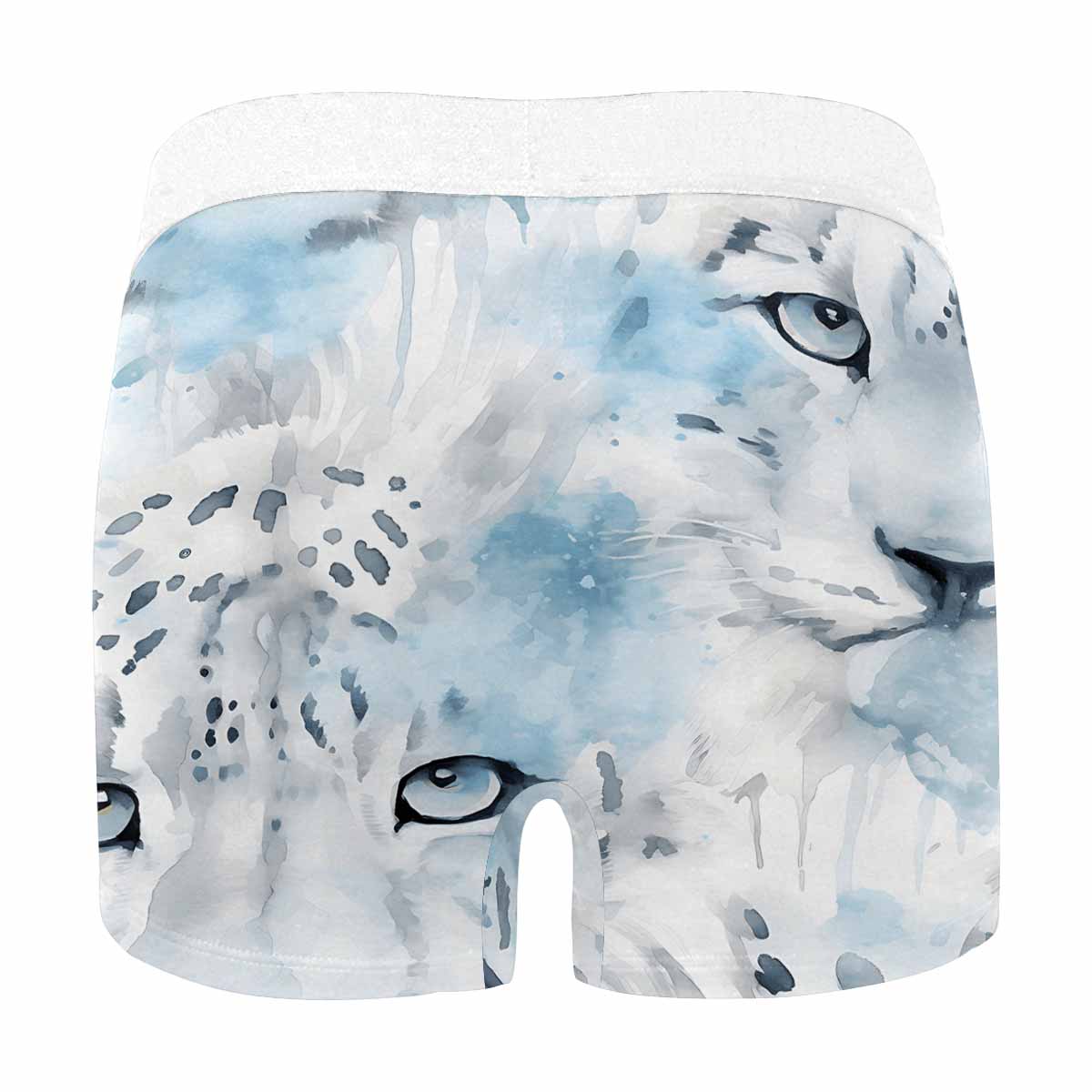 White Leopard Men's All Over Print Boxer Briefs(Made In AUS)