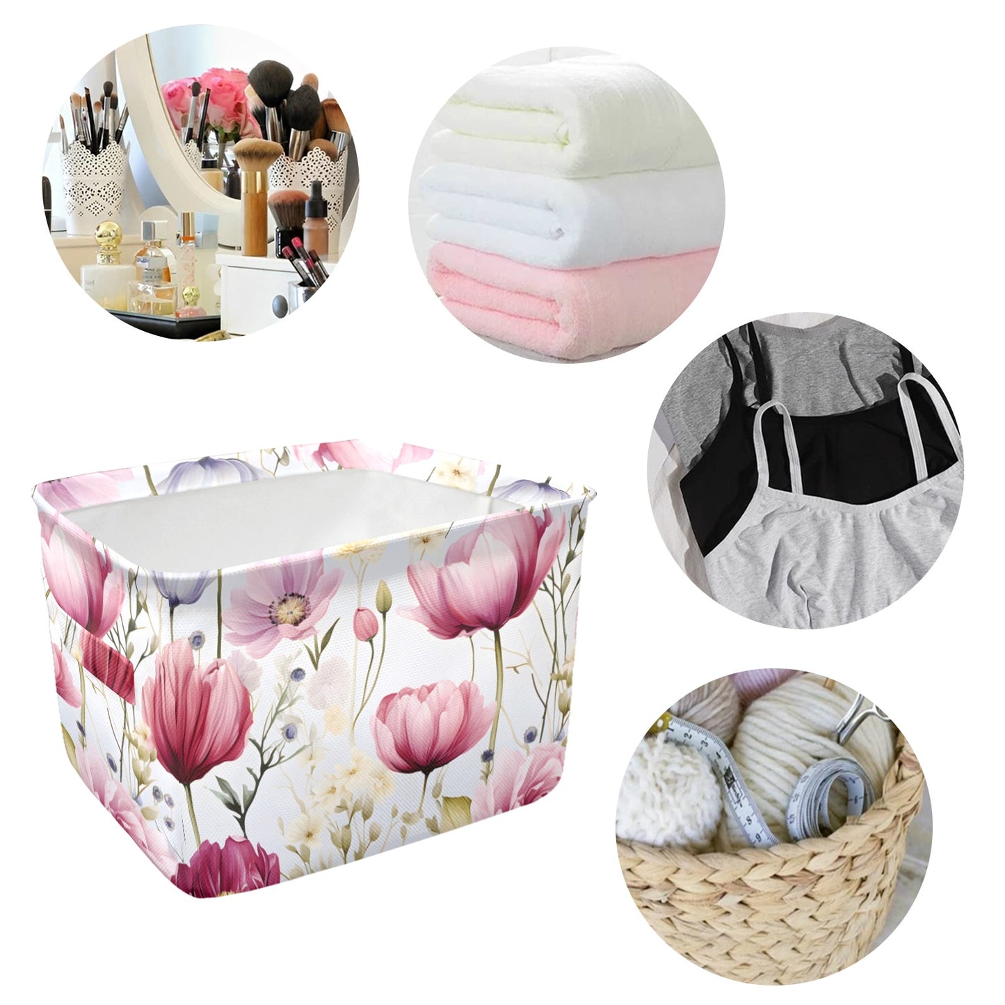 Wildflowers Fabric Storage Basket