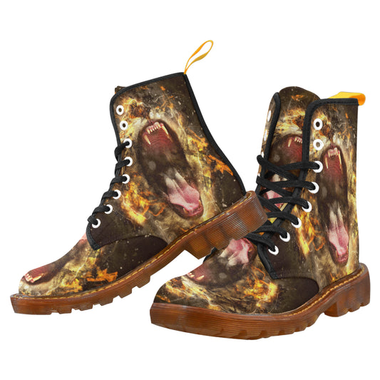 Lion the King of beasts honey Martin Boots For Men Model 1203H