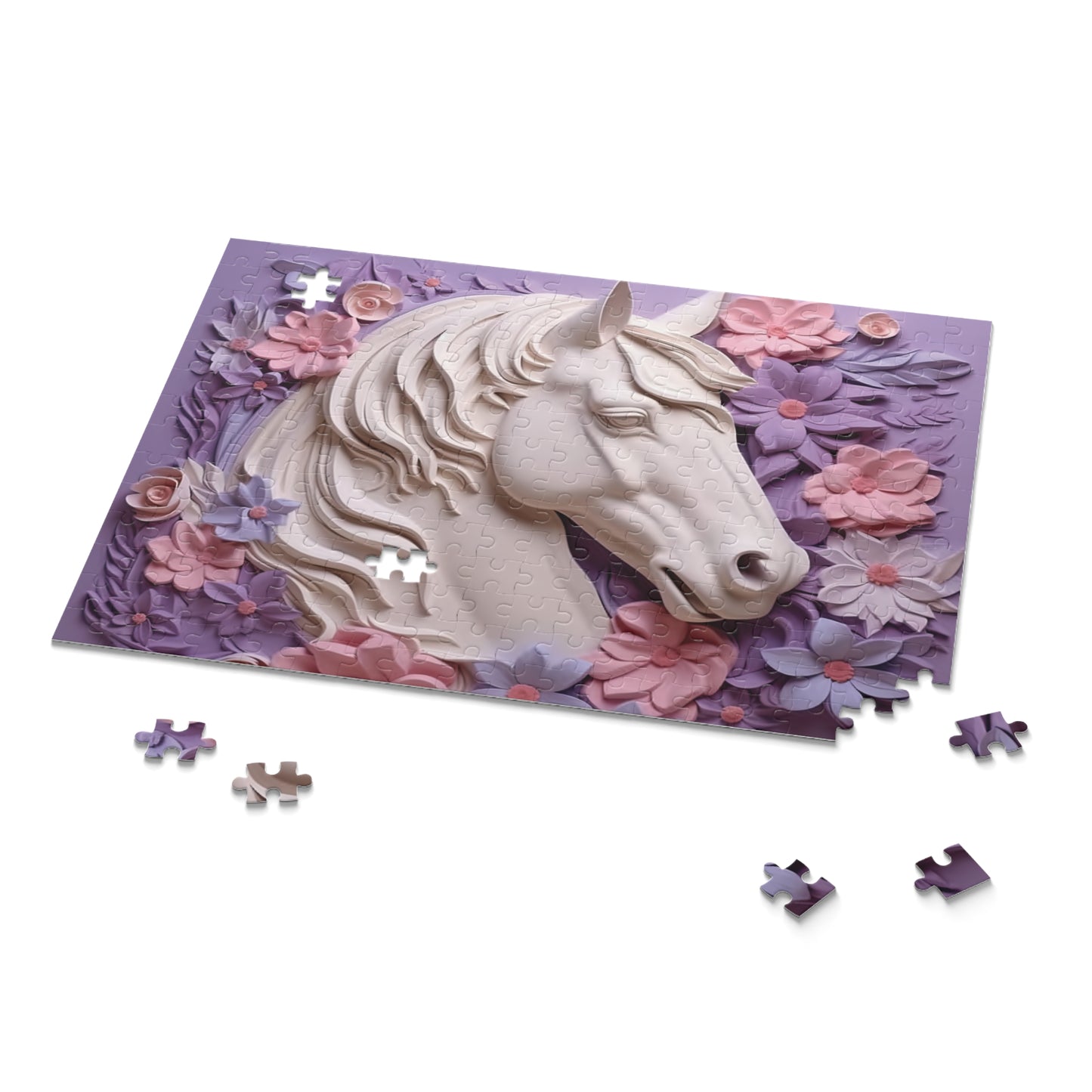 Personalised/Non-Personalised Puzzle, Horse (120, 252, 500-Piece)