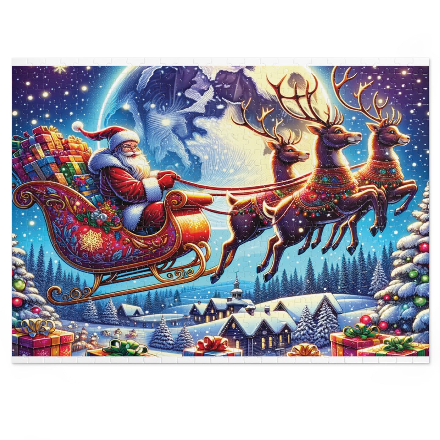 Jigsaw Puzzle, Christmas, Santa, Personalised/Non-Personalised (30, 110, 252, 500,1000-Piece)