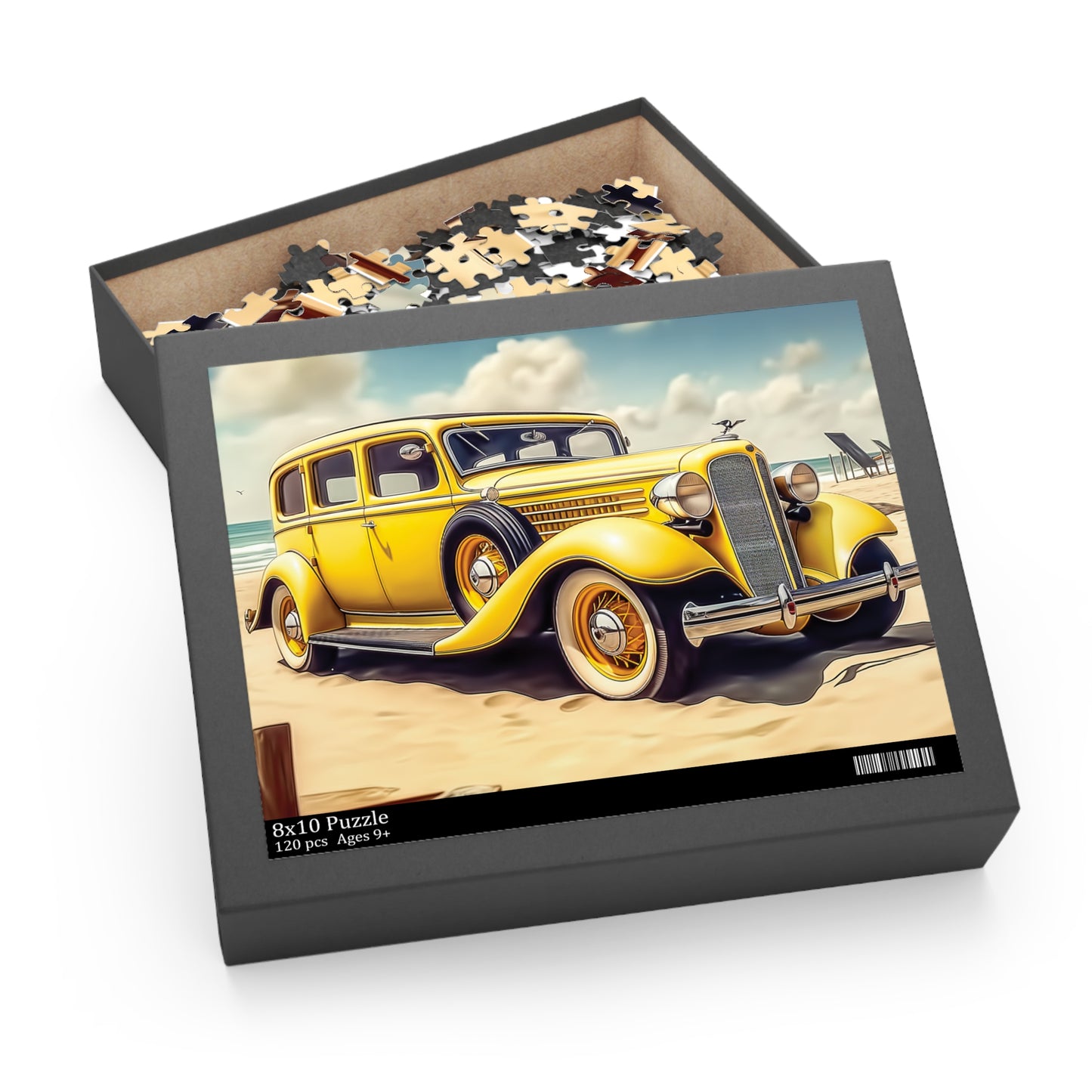 Personalised/Non-Personalised Puzzle, Vintage Car (120, 252, 500-Piece)