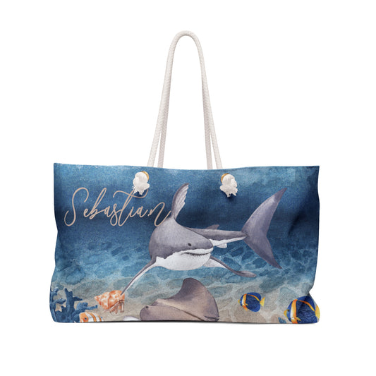 Personalised Weekender Bag, Shark, Large Weekender Bag, Beach Bag, Personalised/Non Personalised