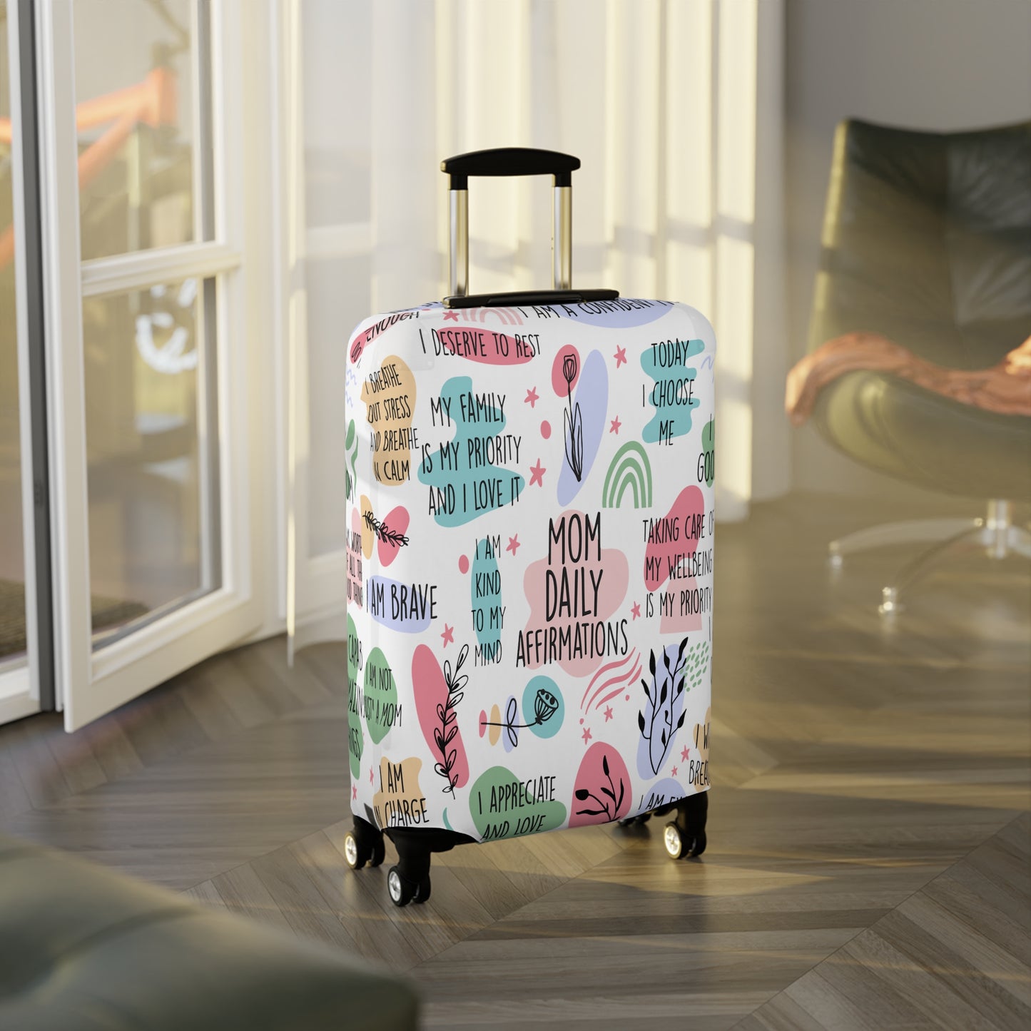 Luggage Cover, Mom Daily Affirmations, awd-1352