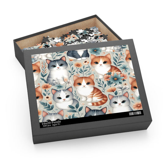 Personalised/Non-Personalised Puzzle, Cats (120, 252, 500-Piece)