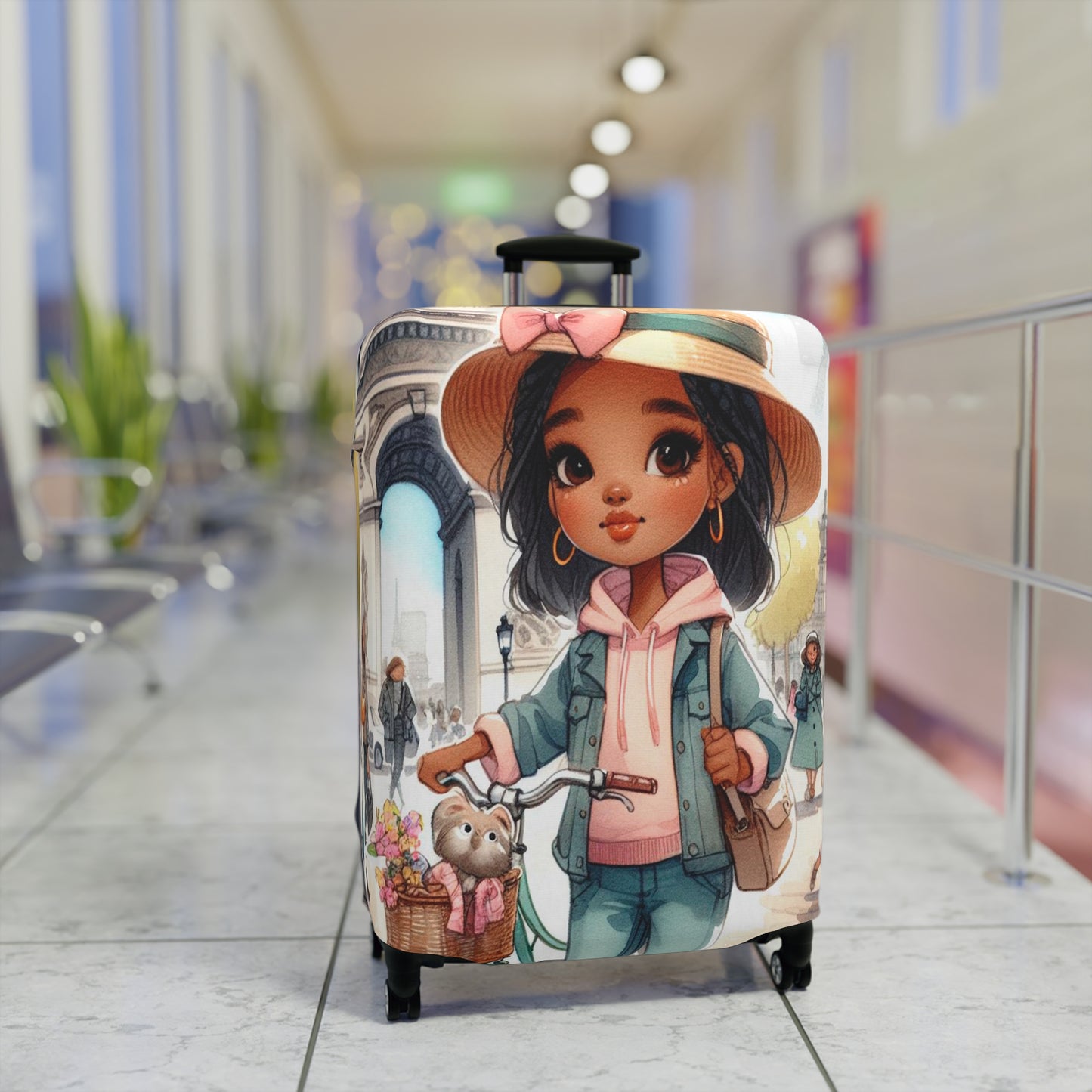 Luggage Cover, Just a Girl Who loves Travelling, awd-2110