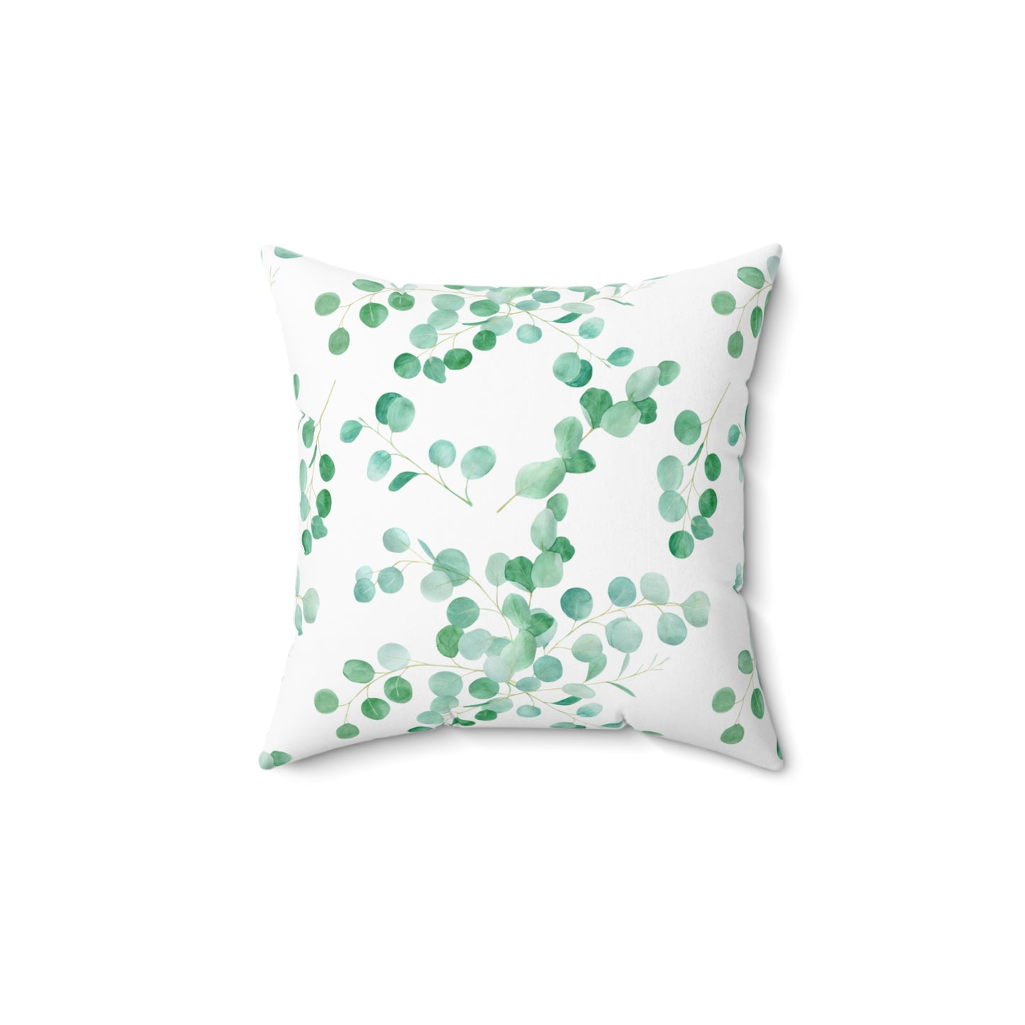 Spun Polyester Square Pillow, Australian Eucalyptus