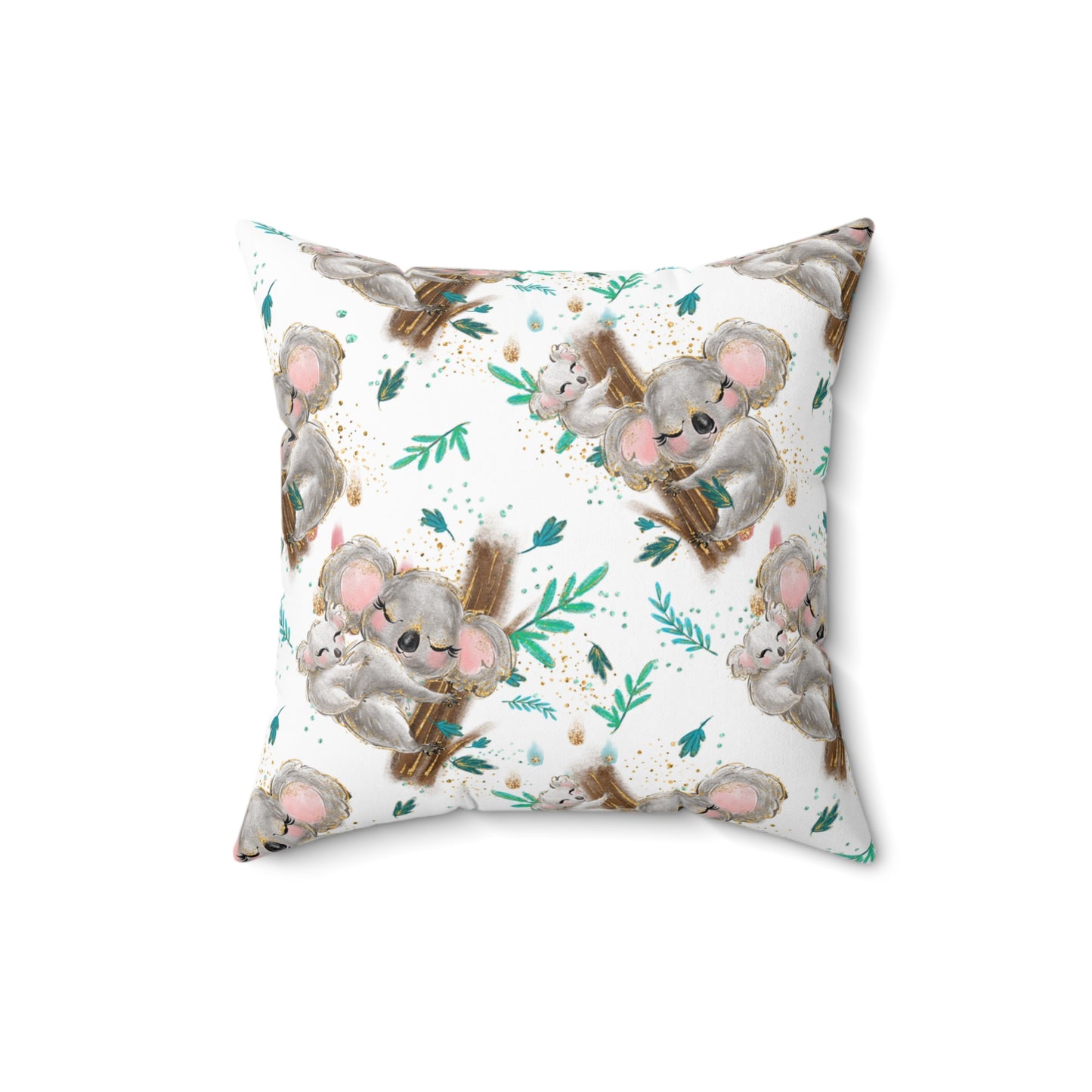 Spun Polyester Square Pillow, Australian Koala Cushion