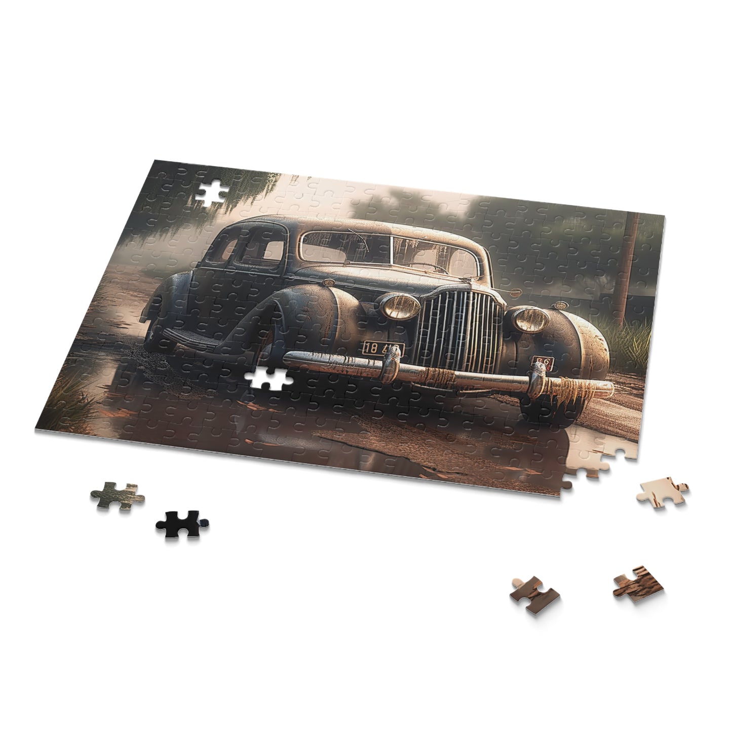 Personalised/Non-Personalised Puzzle, Vintage Car (120, 252, 500-Piece)