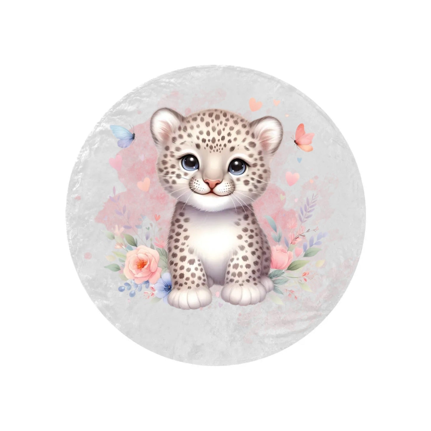 Round Blanket Personalised Cheetah