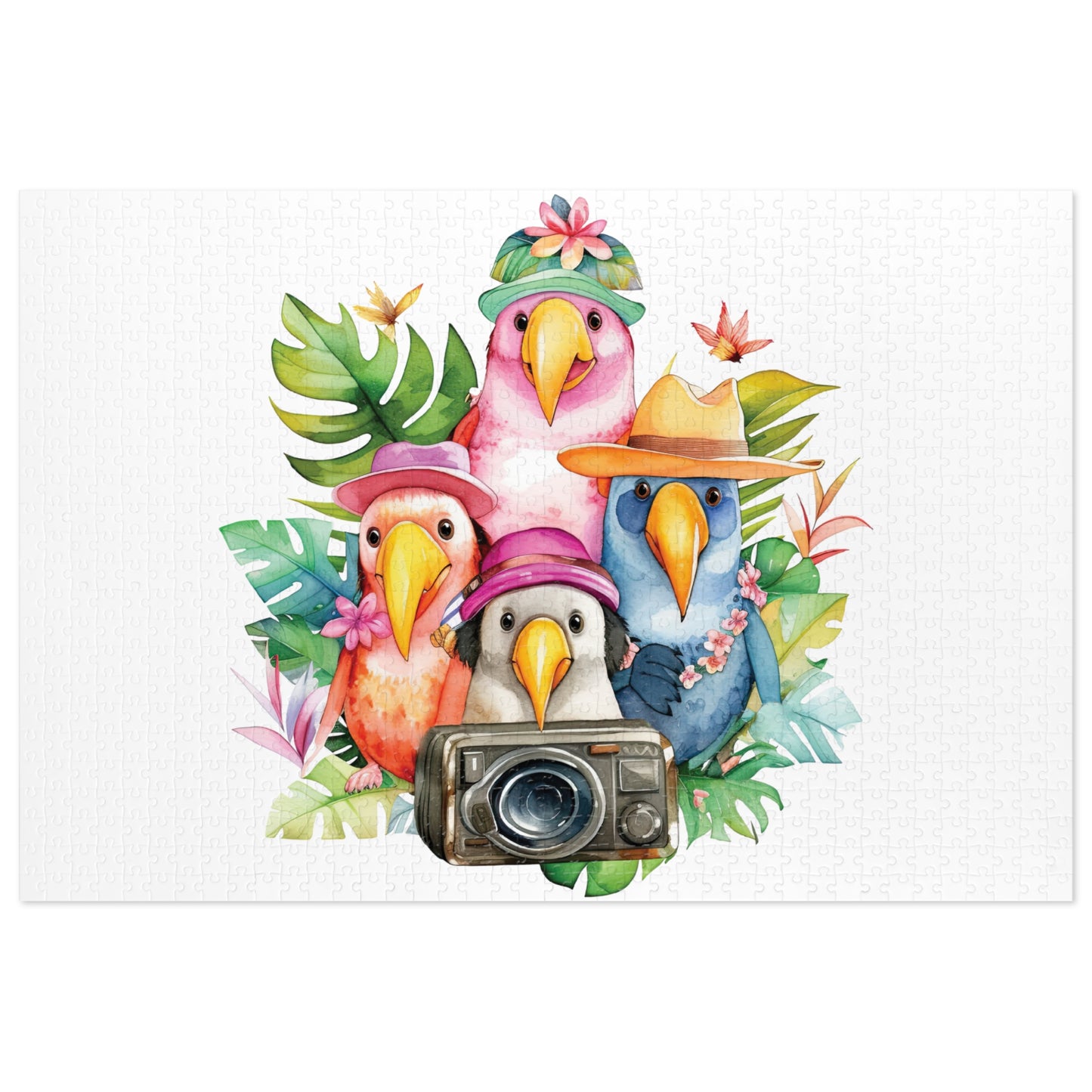 Jigsaw Puzzle, Parrots, Personalised/Non-Personalised (30, 110, 252, 500,1000-Piece)