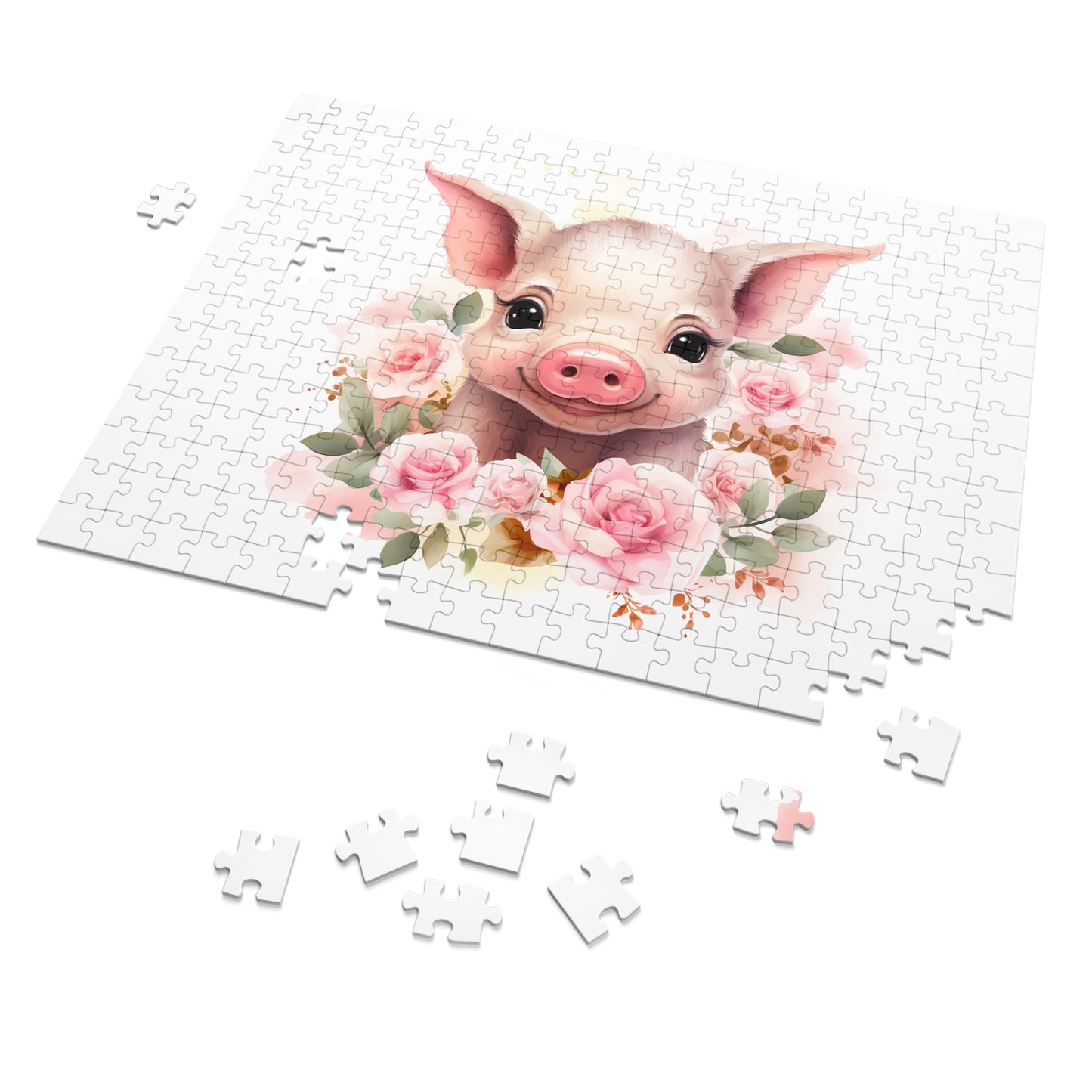 Jigsaw Puzzle, Pig, Personalised/Non-Personalised (30, 110, 252, 500,1000-Piece)