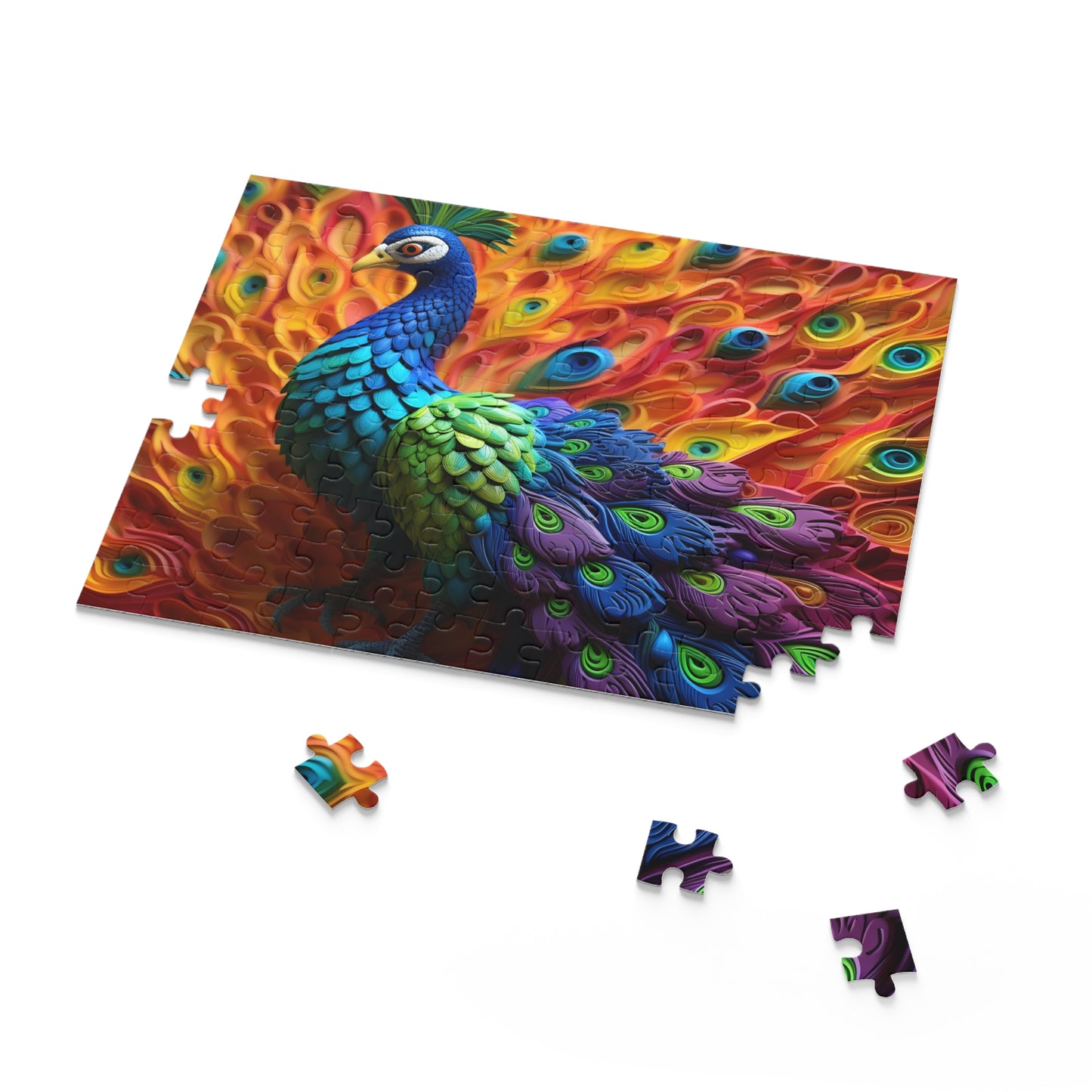 Puzzle, Peacock  (120, 252, 500-Piece) awd-575