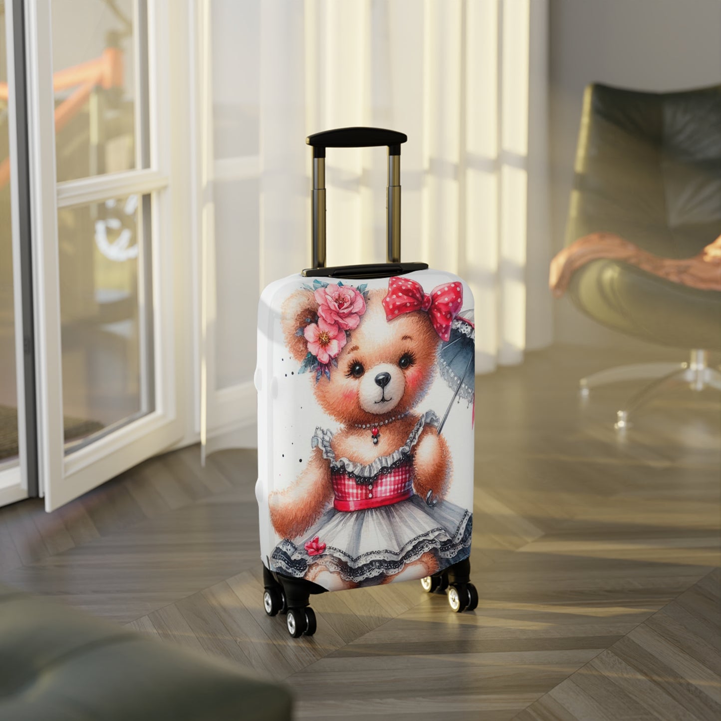 Luggage Cover, Rockabilly, Teddy Bear, awd-3033