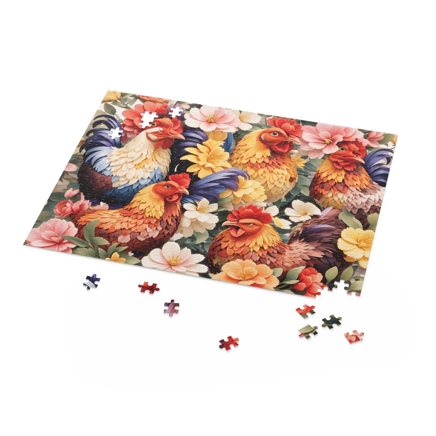 Personalised/Non-Personalised Puzzle, Chickens/Rooster (120, 252, 500-Piece)