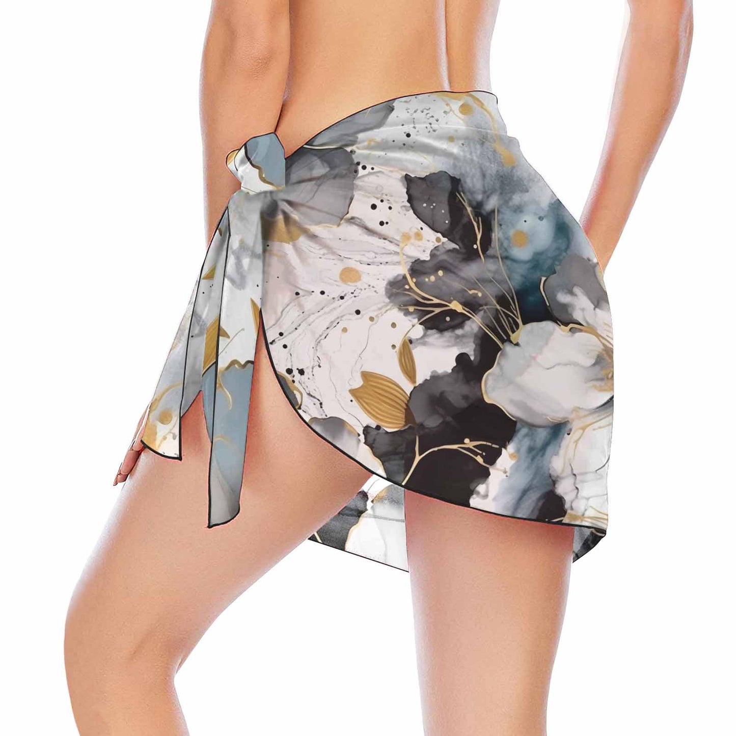 Alcohol Ink 6  Women's Beach Sarong Wrap