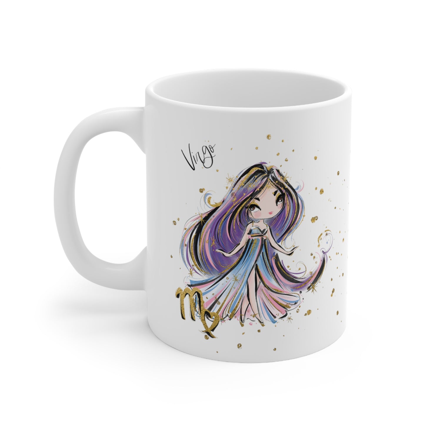 Personalised/Non Personalised Zodiac Sign, Virgo, Ceramic Mug 11oz