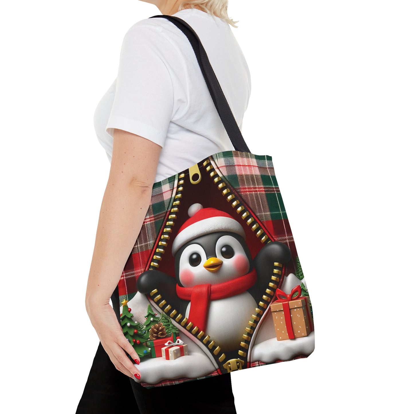 Tote Bag, Christmas, Penguin