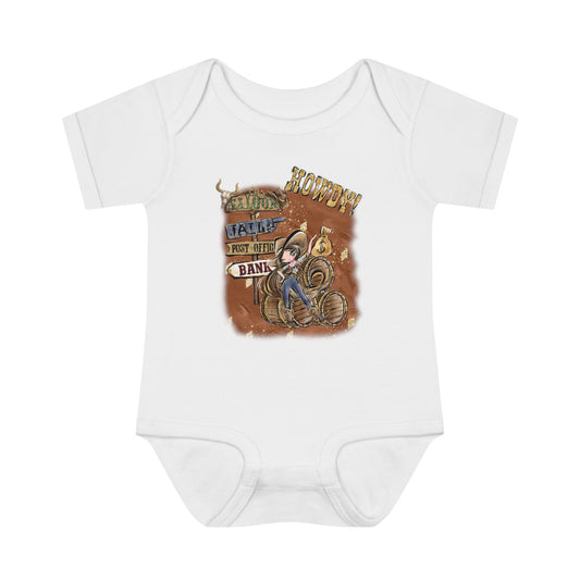 Infant Baby Rib Bodysuit, Howdy Cowgirl baby Bodysuit