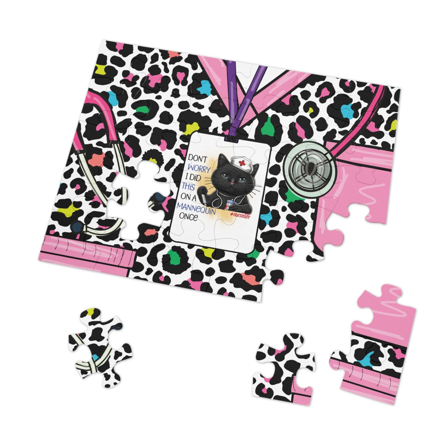 Jigsaw Puzzle, Nurse, Don't Worry I did this on a Mannequin Once, Personalised/Non-Personalised (30, 110, 252, 500,1000-Piece)