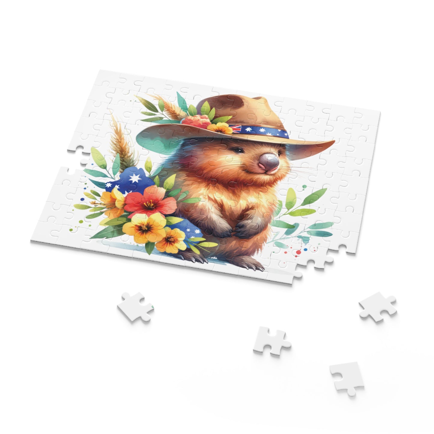 Personalised/Non-Personalised Puzzle, Wombat (120, 252, 500-Piece)