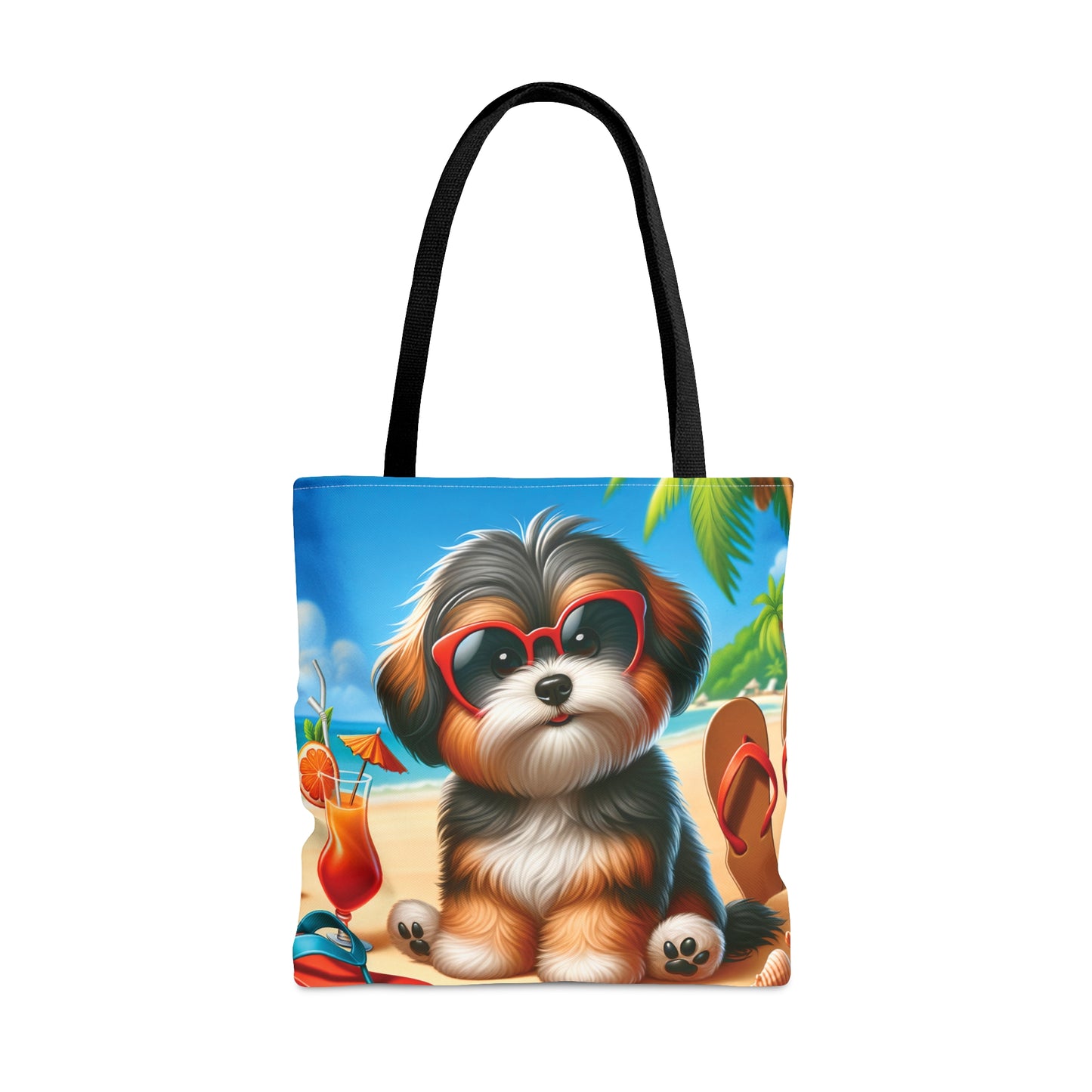 Tote Bag, Dog on Beach, Havanese, Tote bag, awd-1215